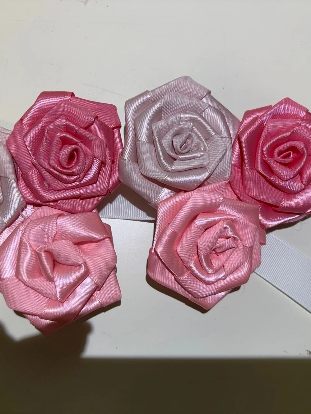Set of 15 Multicolor Floral Hair Or Shoe Clips or Clip On Spaghetti Straps. OS